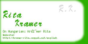 rita kramer business card